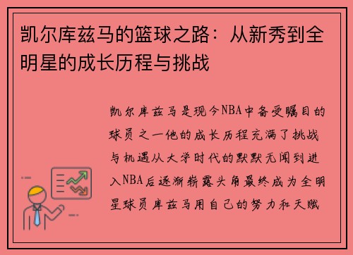 凯尔库兹马的篮球之路：从新秀到全明星的成长历程与挑战